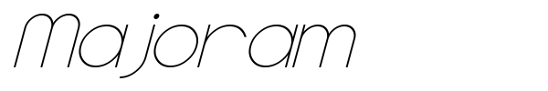 Majoram font preview